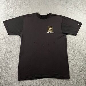US Army Strong PT T-Shirt Black L UNICOR Govt Issue Military Surplus Thrashed